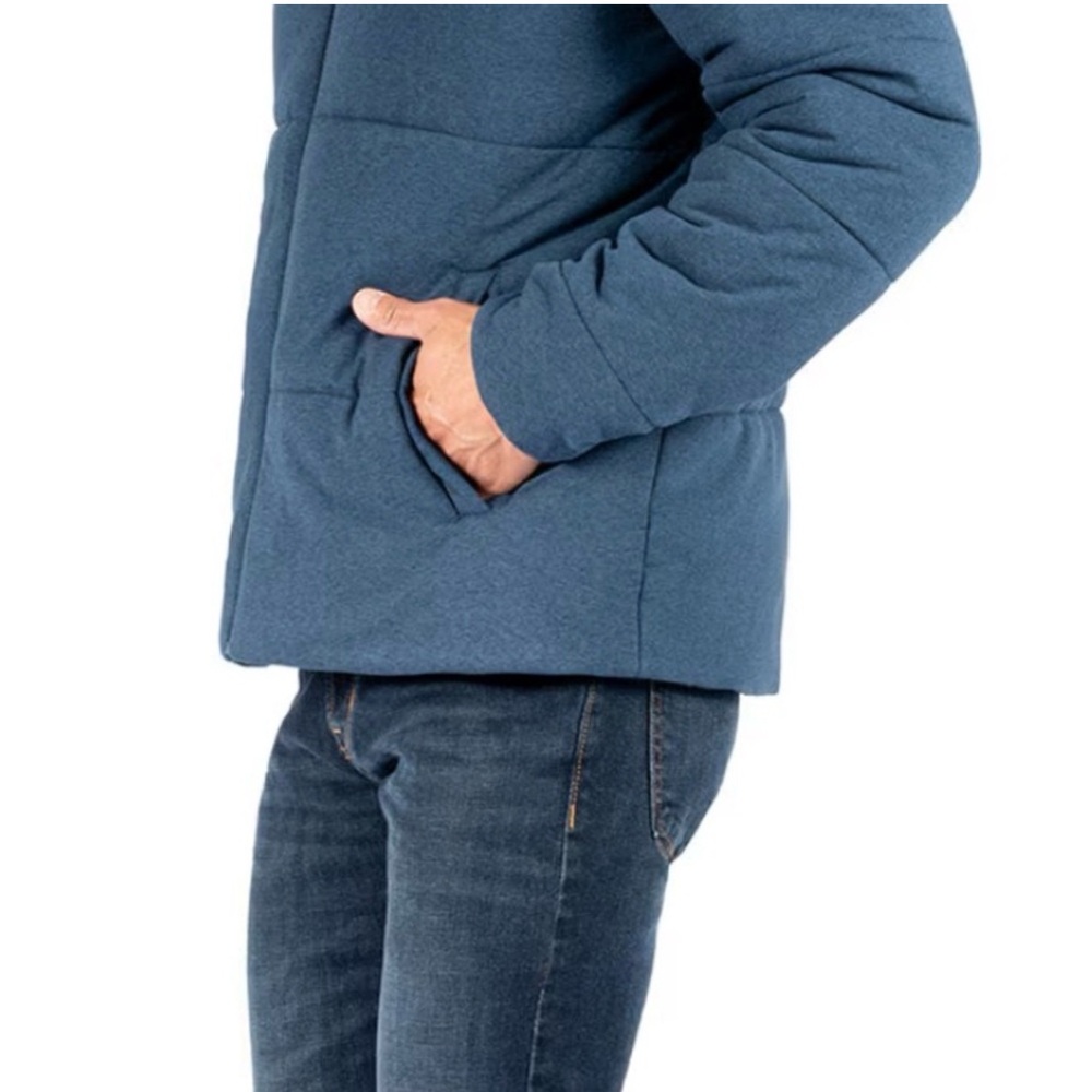 Soybu Men's Teal Blue Puffer Zip Jacket - Picture 4 of 4
